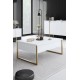 Σύνθεση Σαλονιού Luxe - Χρώμα Λευκό Χρυσό - 160x80x35εκ