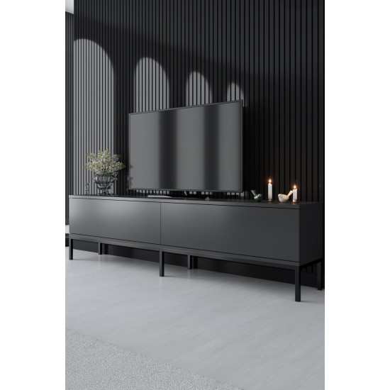 Έπιπλο Τηλεόρασης Lord - Χρώμα Ανθρακί Μαύρο -180x30x47εκ Έπιπλο Τηλεόρασης Lord - Χρώμα Ανθρακί Μαύρο -180x30x47εκ