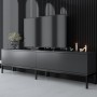 Έπιπλο Τηλεόρασης  Lord - Χρώμα Ανθρακί Μαύρο -180x30x47εκ