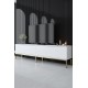 Έπιπλο Τηλεόρασης  Lord - Χρώμα Λευκό Χρυσό -180x30x47εκ