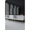 Έπιπλο Τηλεόρασης  Lord - Χρώμα Λευκό Χρυσό -180x30x47εκ