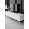 Έπιπλο Τηλεόρασης  Lord - Χρώμα Λευκό Χρυσό -180x30x47εκ