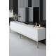 Έπιπλο Τηλεόρασης  Lord - Χρώμα Λευκό Χρυσό -180x30x47εκ