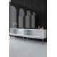Έπιπλο Τηλεόρασης  Lord - Χρώμα Λευκό Ασημί -180x30x47εκ