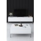 Έπιπλο Τηλεόρασης  Lord - Χρώμα Λευκό Ασημί -180x30x47εκ
