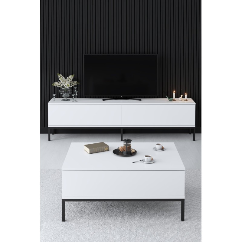 TV Stand Lord - Black, White Black
White