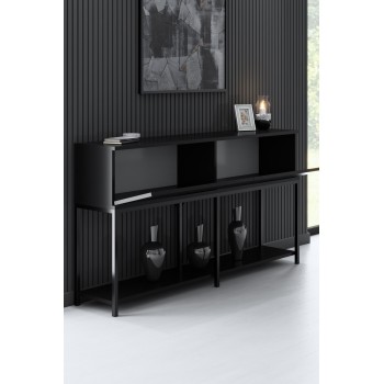 Μπουφές - Lord - Χρώμα Μαύρο - 150x30x80εκ