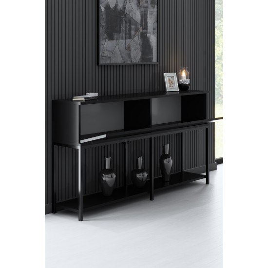 Μπουφές - Lord - Χρώμα Μαύρο - 150x30x80εκ