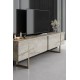 Σύνθεση Σαλονιού Luxe Set - Χρυσό με Εφέ Μαρμάρου - 180x47x30εκ