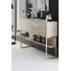 Σύνθεση Σαλονιού Luxe Set - Χρυσό με Εφέ Μαρμάρου - 180x47x30εκ
