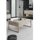 Σύνθεση Σαλονιού Luxe Set - Χρυσό με Εφέ Μαρμάρου - 180x47x30εκ