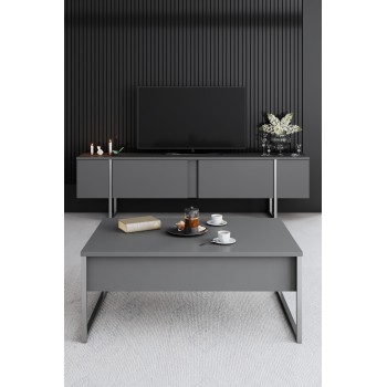 TV Unit Luxe - Anthracite, Silver Anthracite
Silver