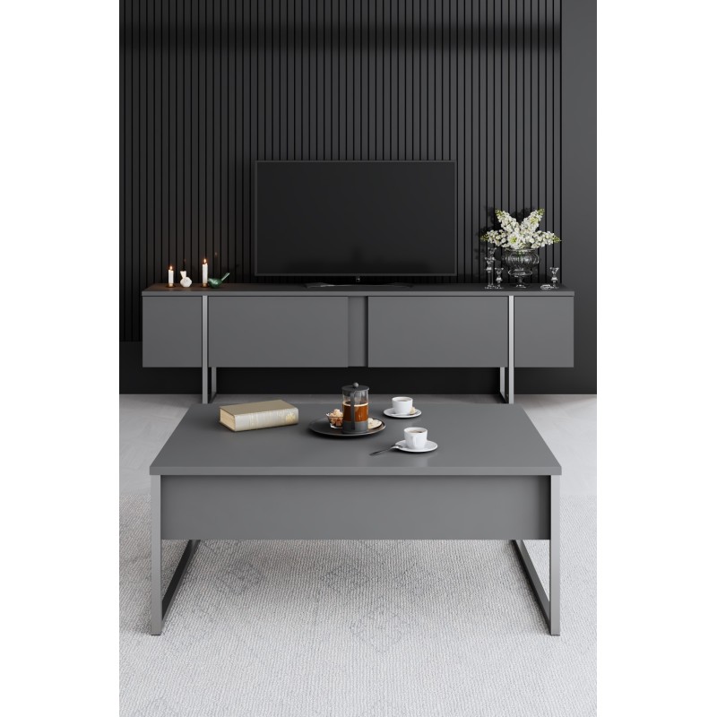 TV Unit Luxe - Anthracite, Silver Anthracite
Silver