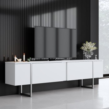 TV Unit Luxe - White, Silver White
Silver