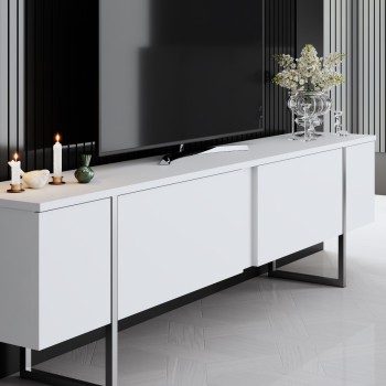 TV Unit Luxe - White, Silver White
Silver