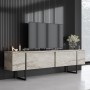 TV Stand Luxe - Travertine, Black Travertine
Black