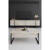 TV Stand Luxe - Travertine, Black Travertine
Black