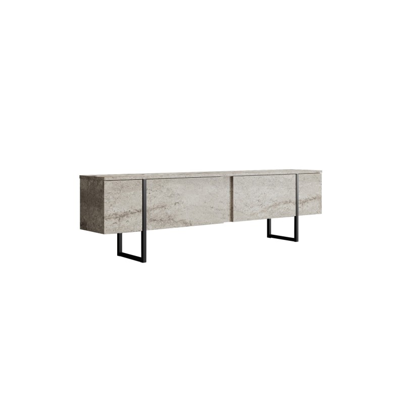 TV Stand Luxe - Travertine, Black Travertine
Black