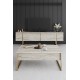 Hanah Home TV Stand Luxe - Travertine, Gold Travertine
Gold