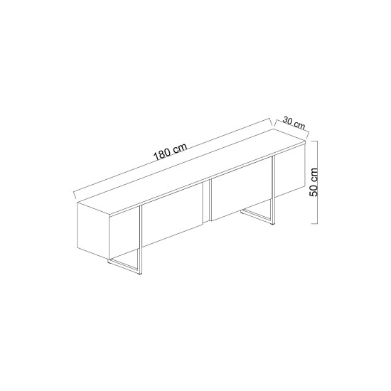 Hanah Home TV Stand Luxe - Travertine, Gold Travertine
Gold