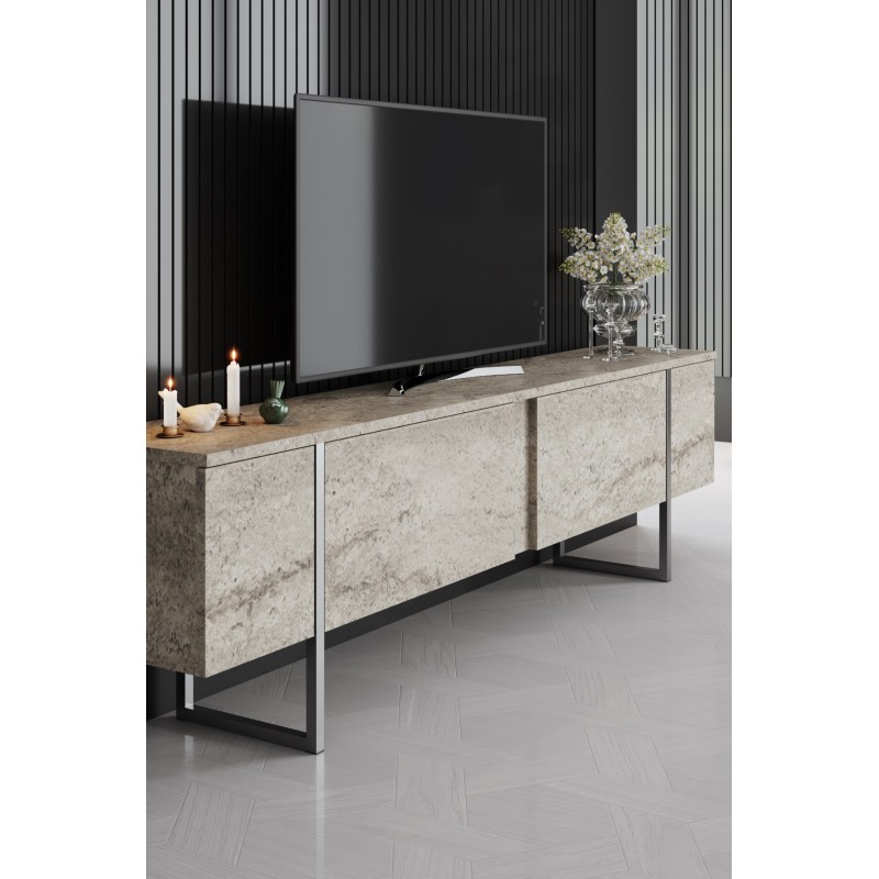 TV Stand Luxe - Travertine, Silver Travertine
Silver