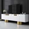 TV Stand Bohem - White, Gold White
Gold