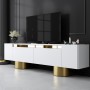 TV Stand Bohem - White, Gold White
Gold