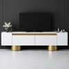 TV Stand Bohem - White, Gold White
Gold