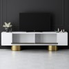 TV Stand Bohem - White, Gold White
Gold
