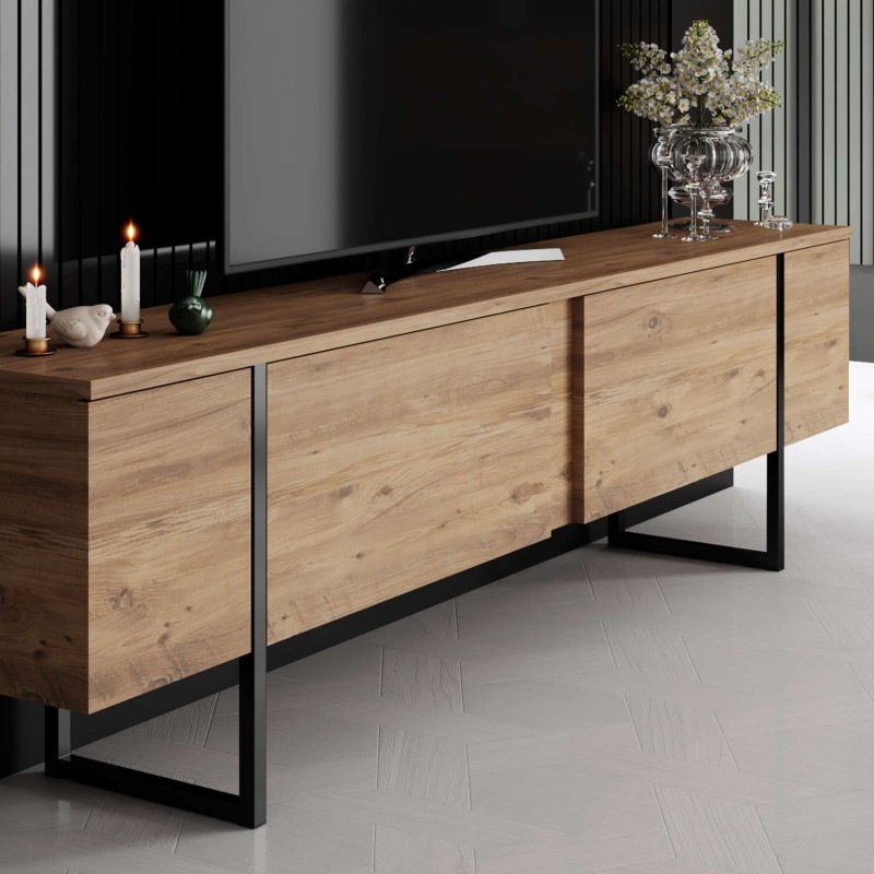 TV Stand Luxe - Atlantic Pine, Black Atlantic Pine
Black