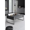 Τραπέζι Σαλονιού - Luxe - Χρώμα Ανθρακί Silver 90x60x40εκ