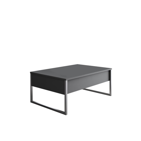 Τραπέζι Σαλονιού - Luxe - Χρώμα Ανθρακί Silver 90x60x40εκ Τραπέζι Σαλονιού - Luxe - Χρώμα Ανθρακί Silver 90x60x40εκ