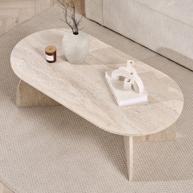 Coffee Table Melina - Travertine Travertine