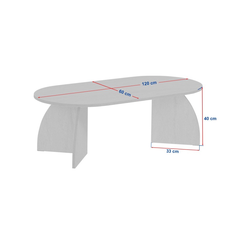 Coffee Table Melina - Travertine Travertine