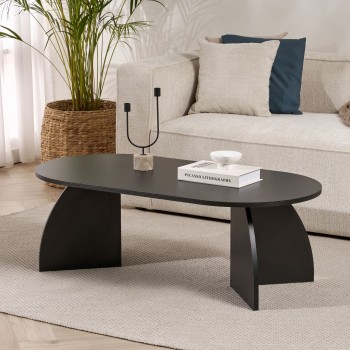Coffee Table Melina - Wood Black Wood Black