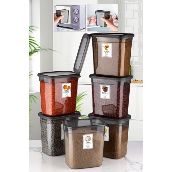 Hermia Storage Box Set (6 Pieces) BNMPEGYAR06-20 Anthracite