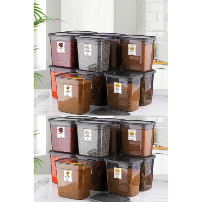 Hermia Storage Box Set (24 Pieces) BNMPEGYAR24-20 Anthracite