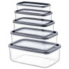 Hermia Storage Box Set (5 Pieces) EMBSEF05-3581321 Transparent