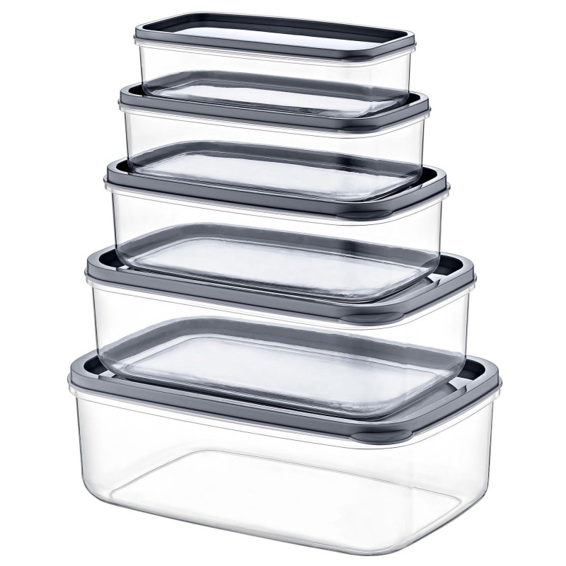Hermia Storage Box Set (5 Pieces) EMBSEF05-3581321 Transparent