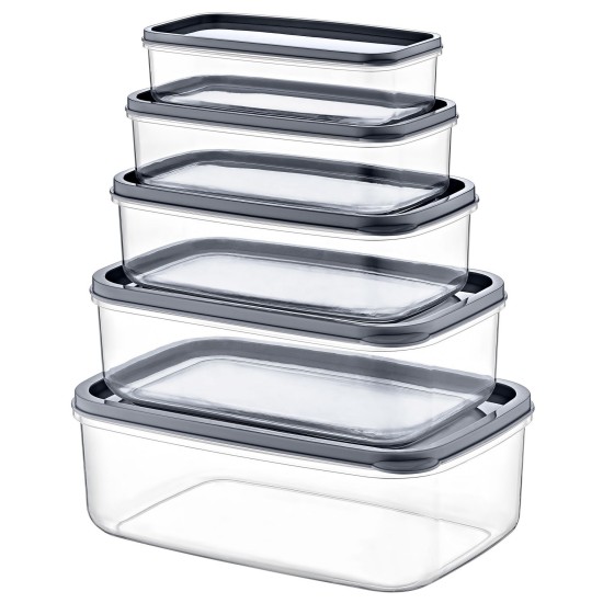Hermia Storage Box Set (10 Pieces) EMBSEF10-3581321 Transparent