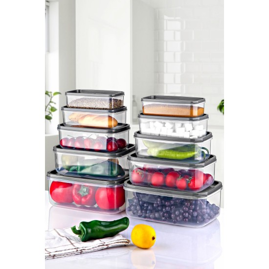 Hermia Storage Box Set (10 Pieces) EMBSEF10-3581321 Transparent