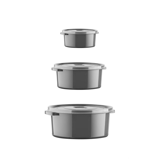Storage Box Set (12 Pieces) SILANT12-512 Anthracite Hermia Storage Box Set (12 Pieces) SILANT12-512 Anthracite