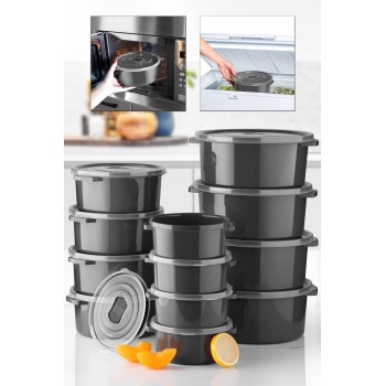 Storage Box Set (12 Pieces) SILANT12-512 Anthracite
