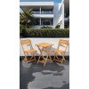 Garden Table & Chairs Set (3 Pieces) My001 Brown