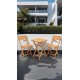 Garden Table & Chairs Set (3 Pieces) My001 Brown