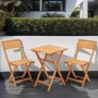 Garden Table & Chairs Set (3 Pieces) My001 Brown