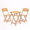 Garden Table & Chairs Set (3 Pieces) My001 Brown