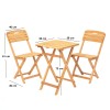 Garden Table & Chairs Set (3 Pieces) My001 Brown