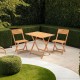 Garden Table & Chairs Set (3 Pieces) My003 Brown