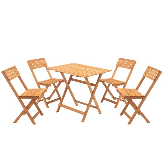 Garden Table & Chairs Set (5 Pieces) My004 Brown